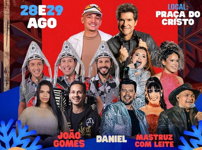 Festival de Inverno de Mar Vermelho conta com João Gomes, Daniel e outras grande atrações no final de agosto