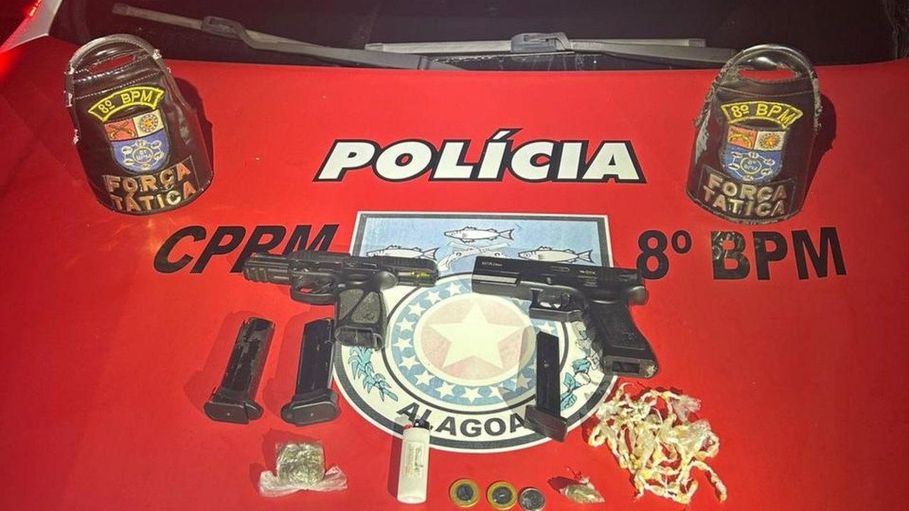 Polícia Militar apreende armas, drogas e dinheiro em operações no interior de Alagoas