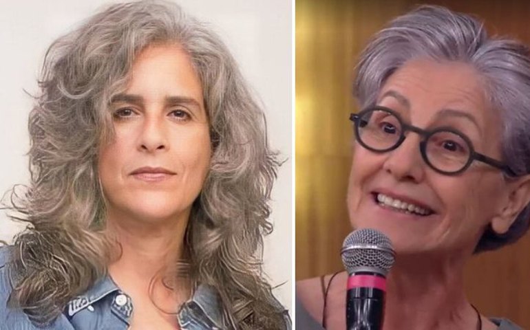 Lúcia Veríssimo compartilha foto beijando Cassia Kis: ‘foi verdade esse beijo’