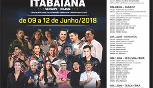 programação itabaiana / Foto: prefeitura