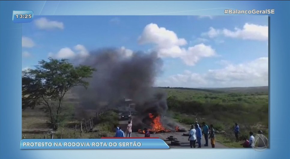 Protesto na rodovia do sertão