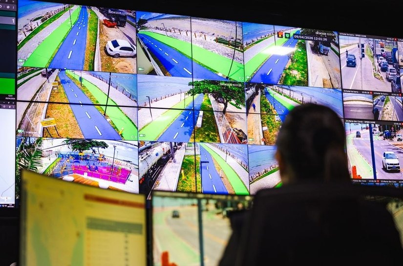 Câmeras de videomonitoramento reforçam segurança na nova orla de Maceió