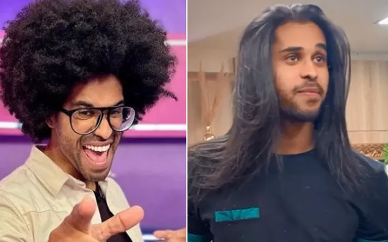 Ex-BBB Luciano Estevan alisa o cabelo e gera reação nas redes sociais