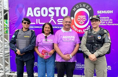 Secretaria da Mulher de São Miguel dos Campos realizou blitz da campanha “Agosto Lilás”