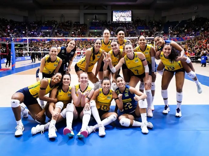 Brasil derrota Japão e mostra força na Liga das Nações de Vôlei