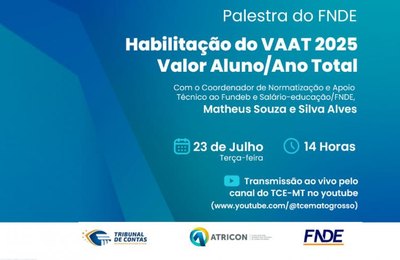 Palestra Habilitação ao indicador Valor Aluno/Ano Total (VAAT/2025)