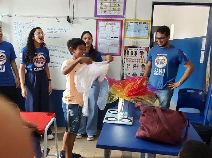 Projeto Samu nas Escolas leva cidadania e primeiros socorros para alunos do Trapiche