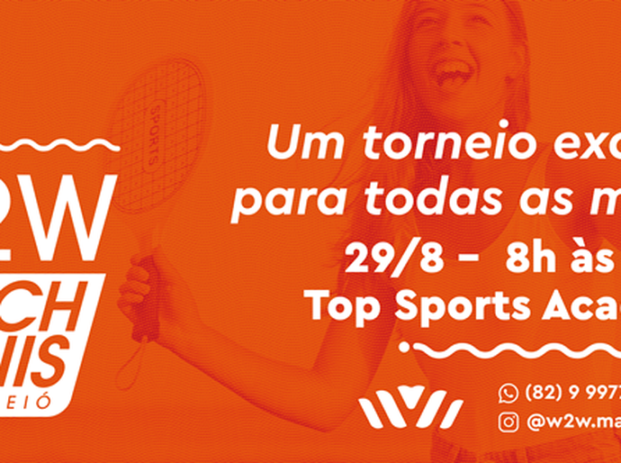 Maceió sedia torneio W2W de Beach Tennis no próximo dia 29 de agosto