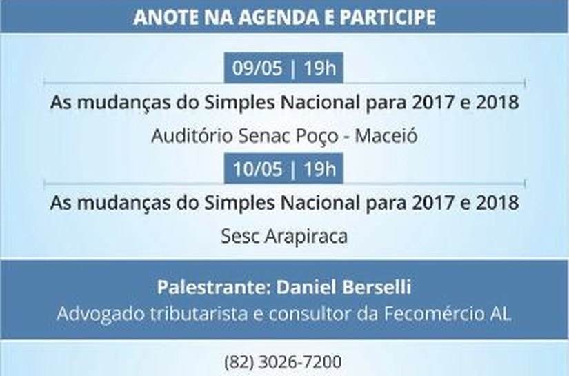 Palestra gratuita abordará as mudanças do Simples Nacional