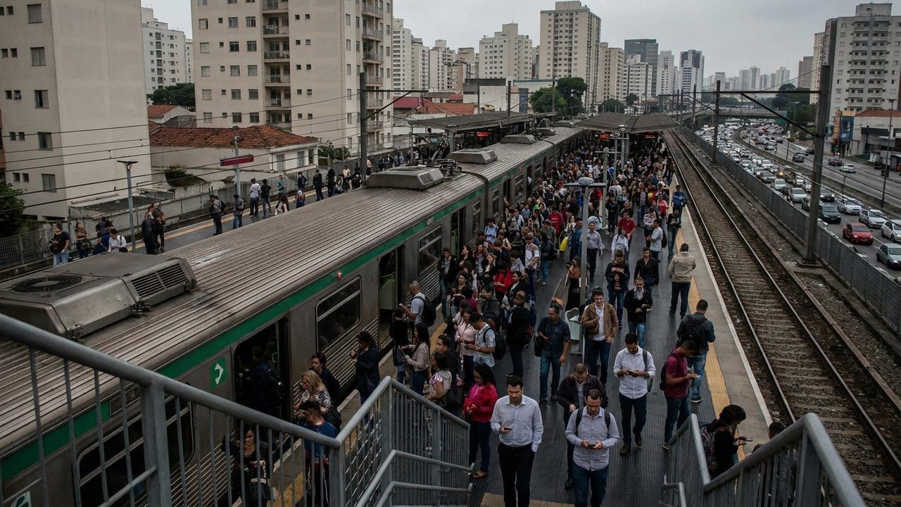 Falha de energia afeta circulação dos trens da Linha 9-Esmeralda em São Paulo