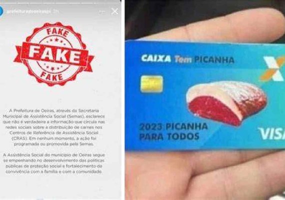 Fake news sobre ‘bolsa picanha’ engana moradores de cidade no Piauí
