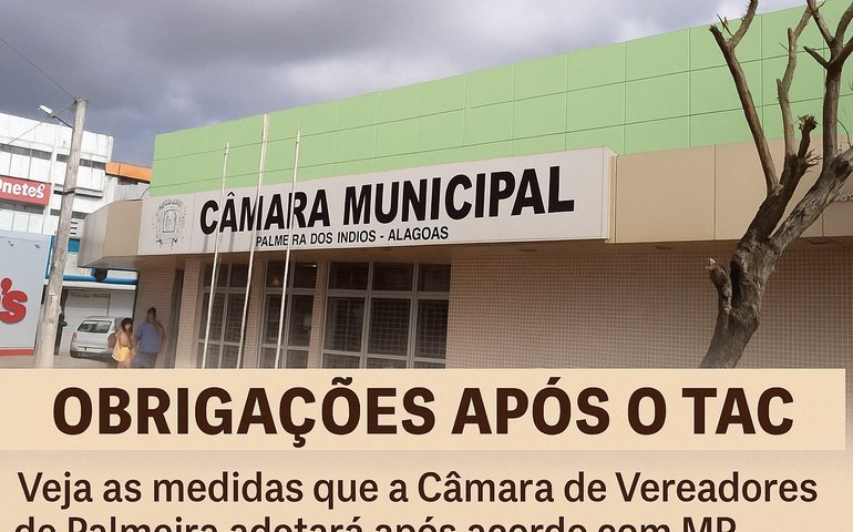 Veja as medidas que a Câmara de Vereadores de Palmeira adotará após acordo com MP