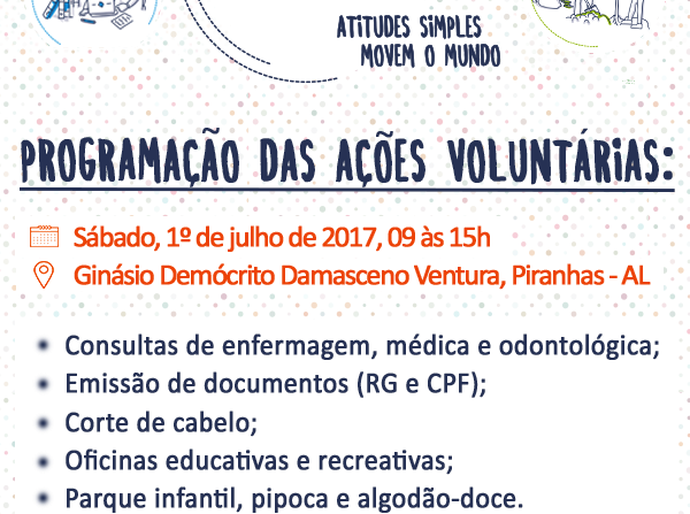 Celebração do Dia de Cooperar 2017 será em Piranhas em 1º de julho
