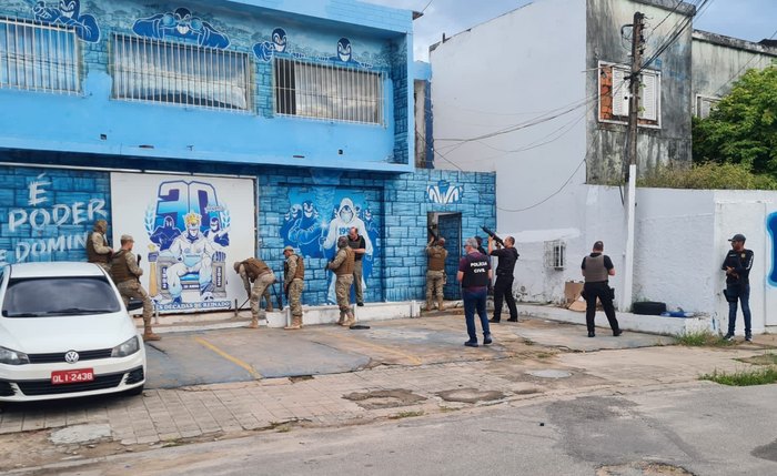 Agentes durante ação da SSP