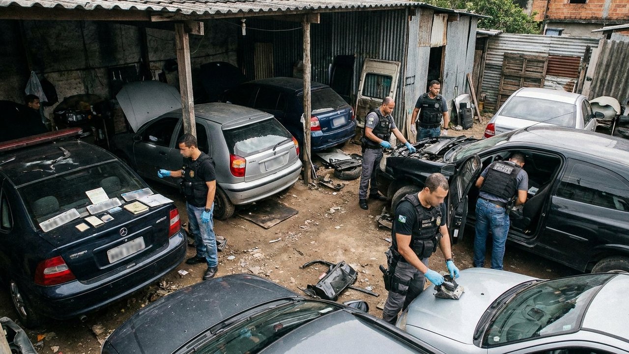 Operação na Zona Oeste do Rio mira esquema de adulteração e revenda de carros clonados