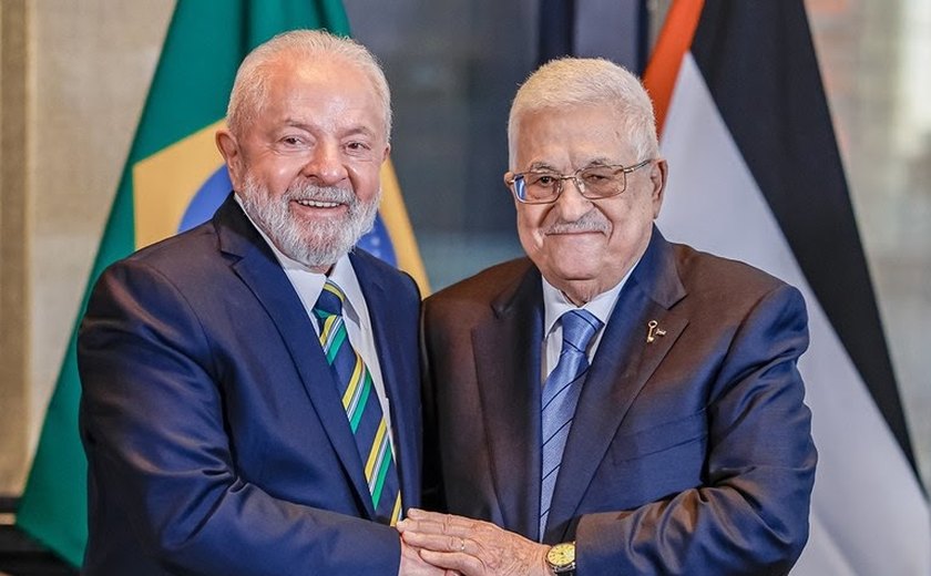 Lula se reúne com presidente da Palestina em Nova York