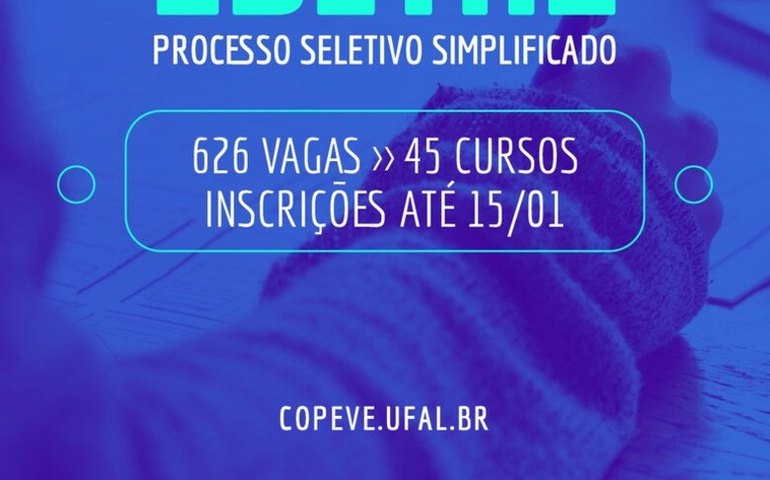Ufal divulga seleção simplificada para preencher vagas restantes do Sisu 2022.2