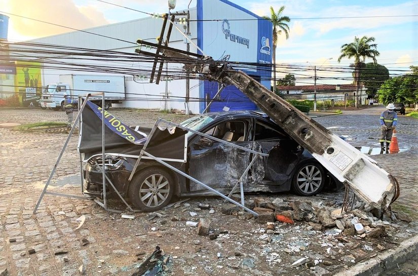 Equatorial Alagoas divulga balanço de colisões de veículos com postes de rede elétrica e reforça alerta no Maio Amarelo