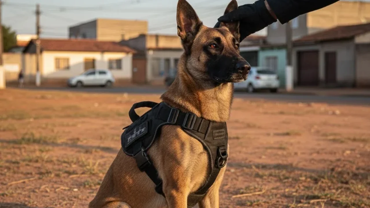Faro de elite: cadela K9 Luna localiza drogas descartadas por suspeito durante perseguição no bairro Canafístula