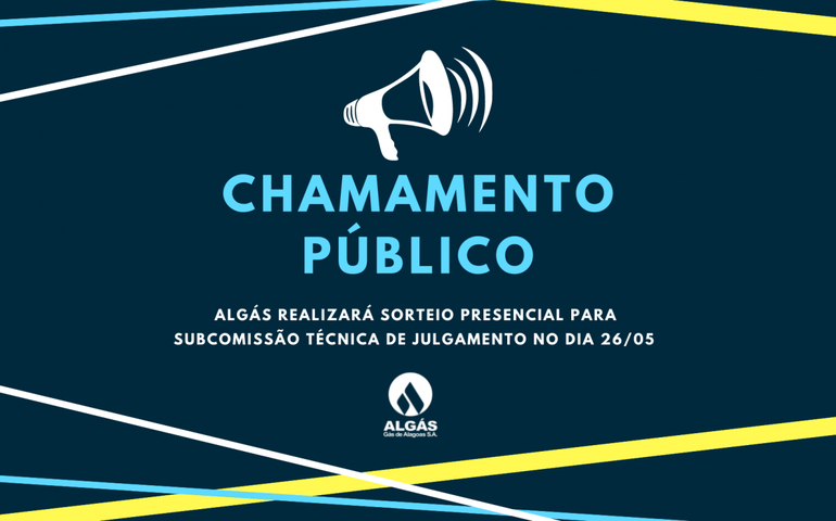 Algás realizará sorteio para subcomissão técnica de julgamento