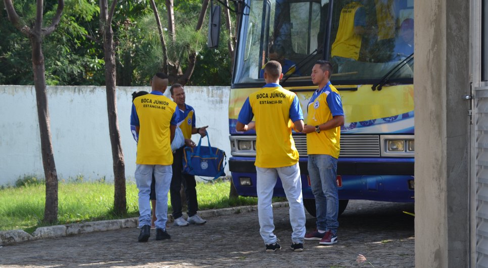 Jogadores  na concentração do Boca Júnior 
