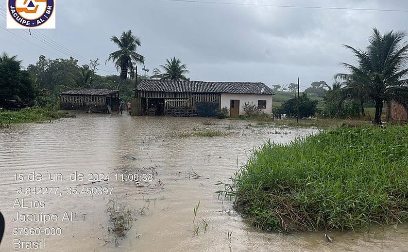 Chuva intensas em Jacuípe: 40 pessoas foram evacuadas por risco de alagamento