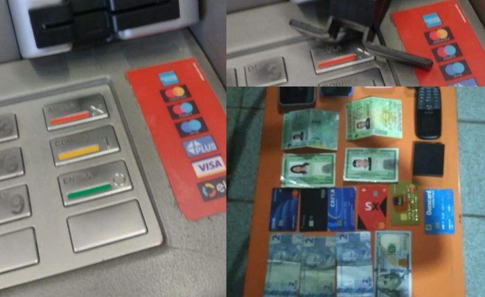 Golpistas inserem o aparelho nos caixas que prende os cartões da vítima para ser utilizado em transações