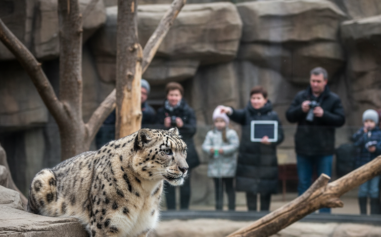 Três curiosidades sobre felinos com Daina, leopardo-das-neves do Zoológico de Moscou
