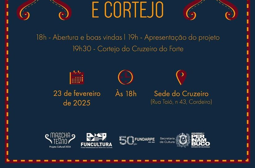 Projeto Na Marcha do Terno promove celebração cultural com o Maracatu Cruzeiro do Forte, unindo design, música e exposição