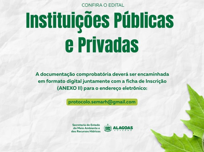 Semarh abre inscrições para Selo Verde 2026