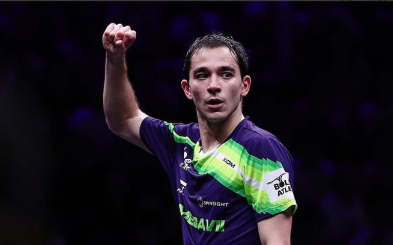 Hugo Calderano derrota forte francês e é campeão do WTT Contender de tênis de mesa na Eslovênia
