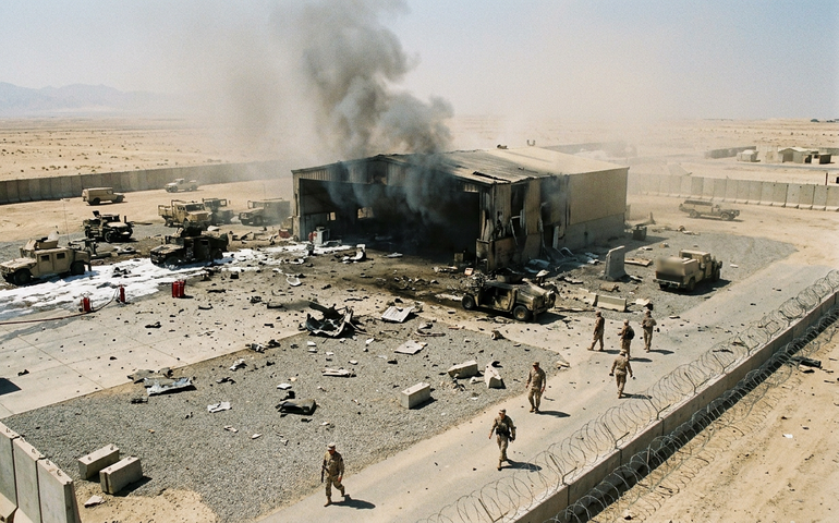 Vídeo mostra base dos EUA no Kuwait sendo atingida por drone iraniano