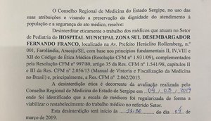DESINTERDIÇÃO HOSPITAL
