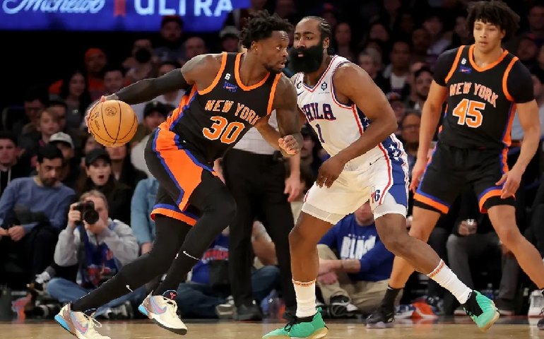Knicks buscam virada após desvantagem de 21 pontos e batem os 76ers na NBA