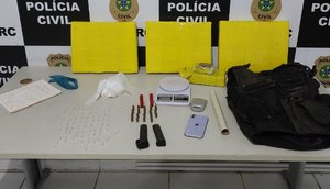 Mulher é presa com 13 kg de maconha em Areia Branca / Foto: Foto: SSP/Divulgação