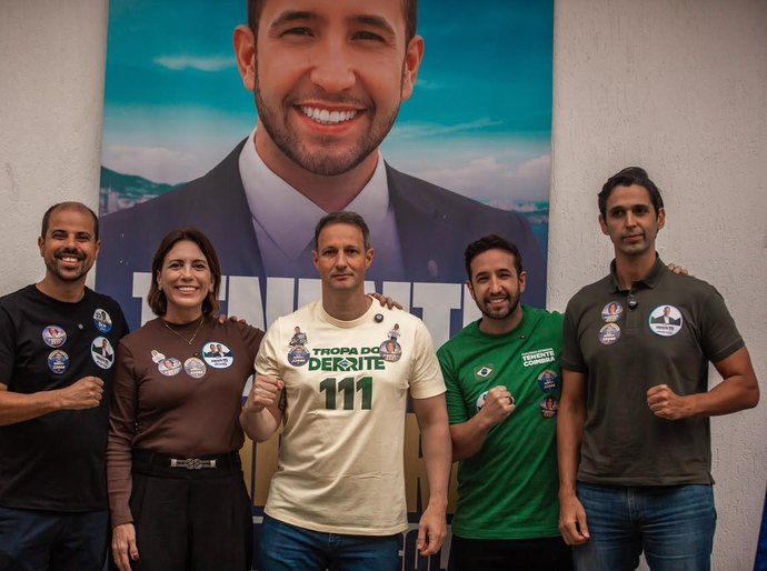 Em Santos-SP, Derrite renova parceria com Coimbra e Rosana e defende intensificar combate ao crime organizado na Baixada
