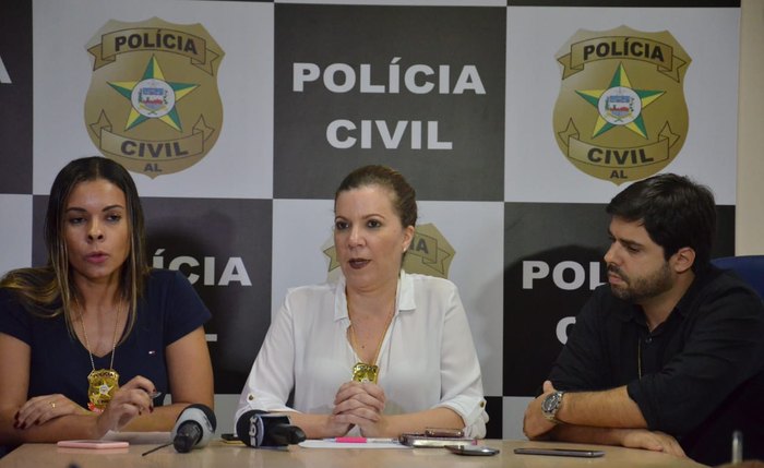 Delegadas Adriana Gusmão, Ana Luiza Nogueira e Fabrício Nascimento - Foto: Bruno Fernandes