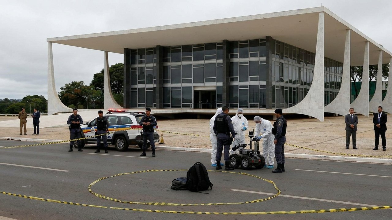 Homem é detido próximo ao STF após jogar mochila suspeita, diz PM