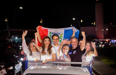 JHC é recebido por apoiadores em Maceió no primeiro dia de campanha ao Governo de Alagoas