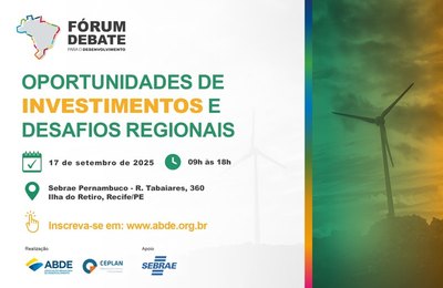 Recife sediará fórum nacional sobre investimentos e desafios regionais