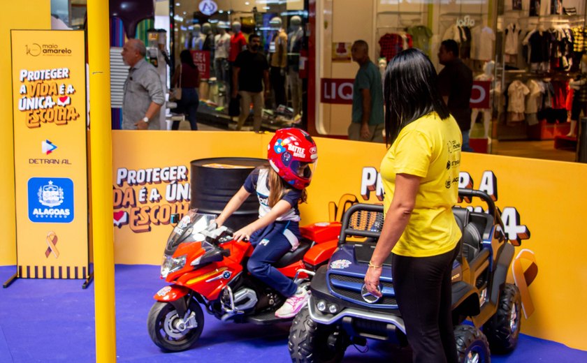 No Maio Amarelo, Detran leva arena de jogos para o Maceió Shopping
