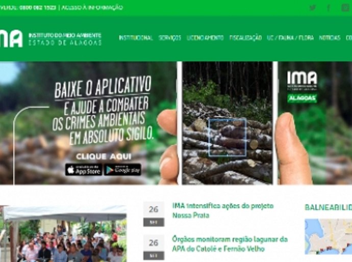 Site do IMA é referência entre as plataformas de Alagoas
