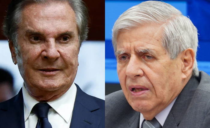 O ex-presidente Fernando Collor e o general Augusto Heleno