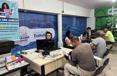 Secretaria do Trabalho inicia a semana com mais de 1.250 oportunidades de emprego em Maceió