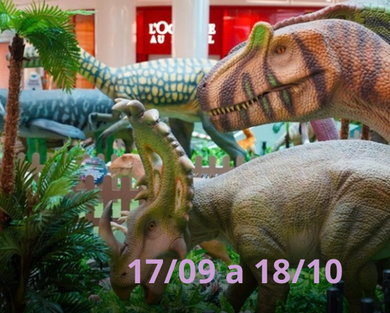 Exposição gratuita Mundo dos Dinossauros