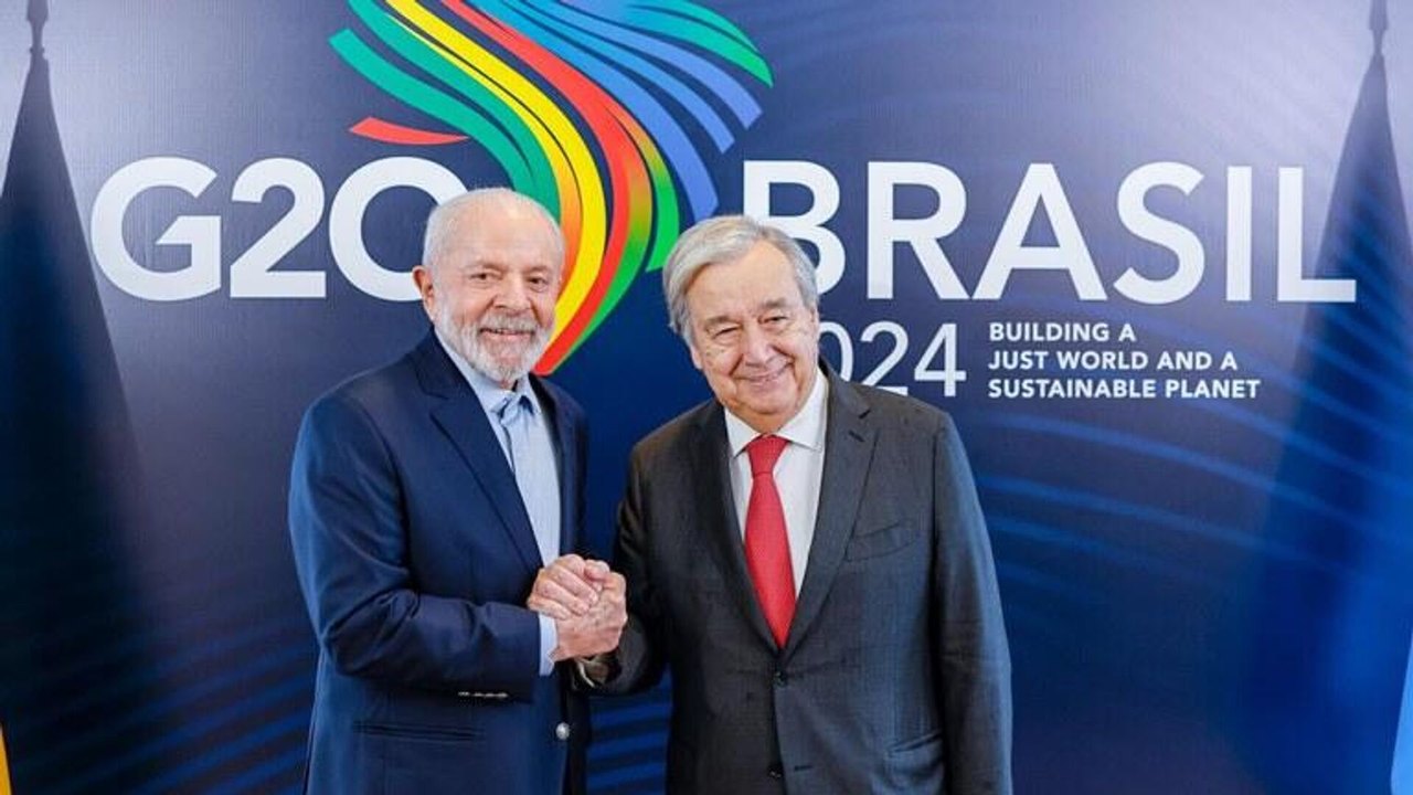 Lula recebe declaração final do G20 Social e se reúne com António Guterres