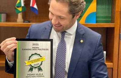 Pedro Vilela é avaliado como melhor parlamentar da bancada federal de Alagoas e o 6º melhor deputado do Brasil  