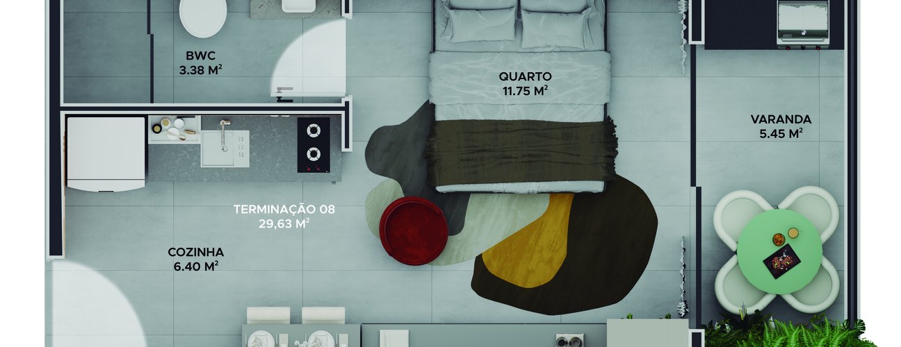 Apartamento tipo Studio