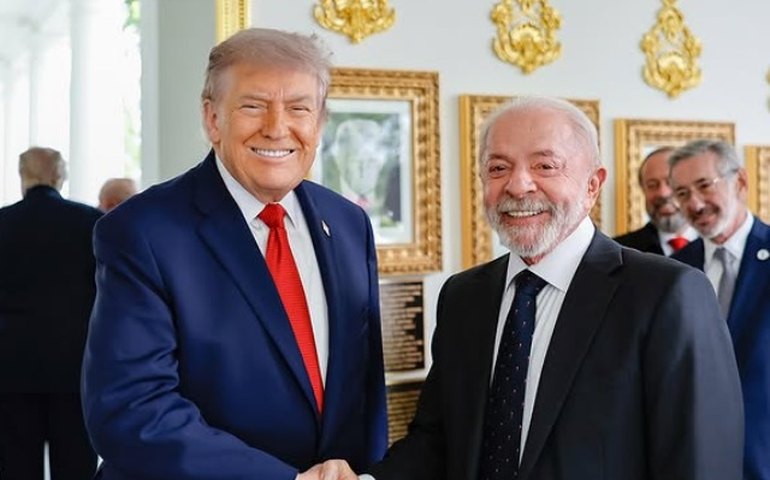 Lula convida Trump para visitar o Brasil durante reunião na Casa Branca