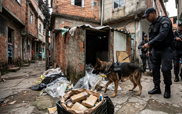 Droga encontrada por cão farejador na Maré seria distribuída para mais de mil favelas do Comando Vermelho no Estado do Rio